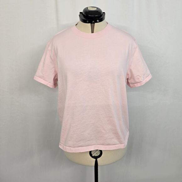 Lululemon Tops - Lululemon Relaxed Fit Cotton Jersey Short Sleeve Tee Women's 12 Pink Strawberry